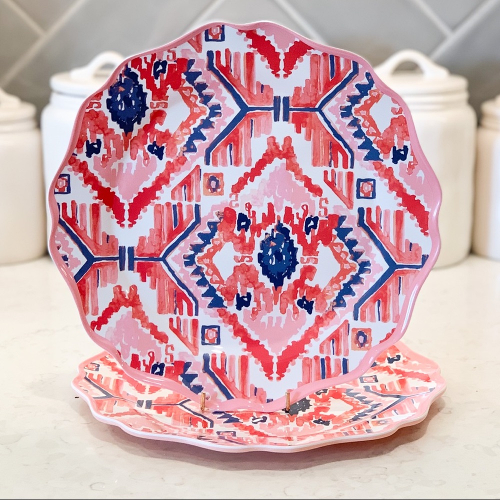 🚨 LAST CHANCE. 🚨 Target Opalhouse Pink Ikat Melamine plate Set